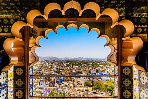 Udaipur window city palace